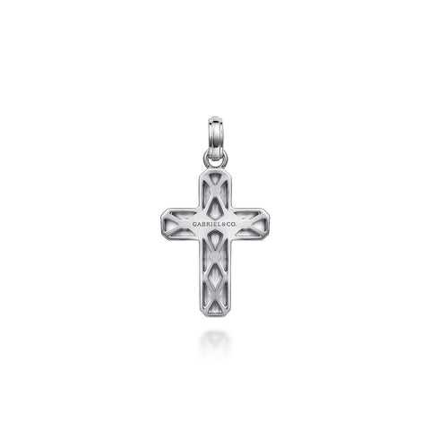 Gabriel & Co. 925 Sterling Silver Brushed Cross Pendant
