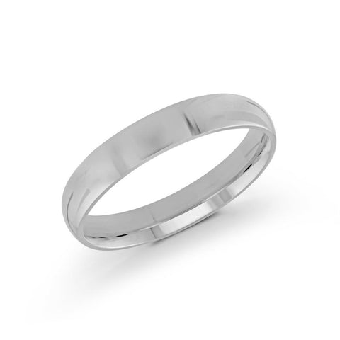 14K White Gold 4mm Comfort Fit Wedding Band