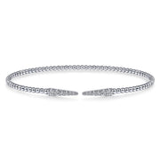 Gabriel & Co. 14k White Gold Bujukan Diamond Open Cuff Bracelet - .26cttw