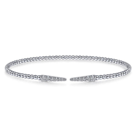 Gabriel & Co. 14k White Gold Bujukan Diamond Open Cuff Bracelet - .26cttw