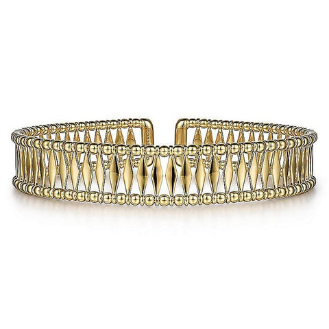 Gabriel & Co. 14K Yellow Gold Bujukan Cuff Bracelet