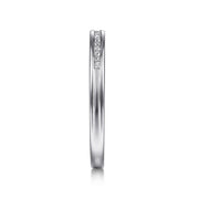 Gabriel & Co. 14K White Gold Channel Set Diamond Wedding Band - 0.11cttw