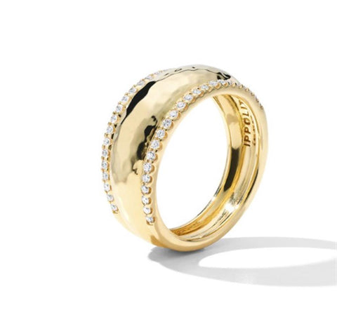 Ippolita 18k Yellow Gold Diamond Goddess Dome Ring
