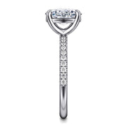 Gabriel & Co. 14K White Gold Oval Pave Diamond Engagement Ring Mounting
