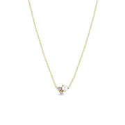 Zoe Chicco14k Yellow Gold Diamond & Pearl Cluster Necklace