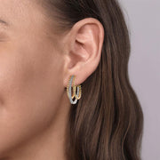 Gabriel & Co. 14k Yellow Gold Diamond Bujukan Intricate Hoop Earrings - .50cttw