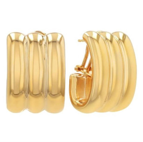 Roberto Coin 18k Yellow Gold ORO Wide Earrings
