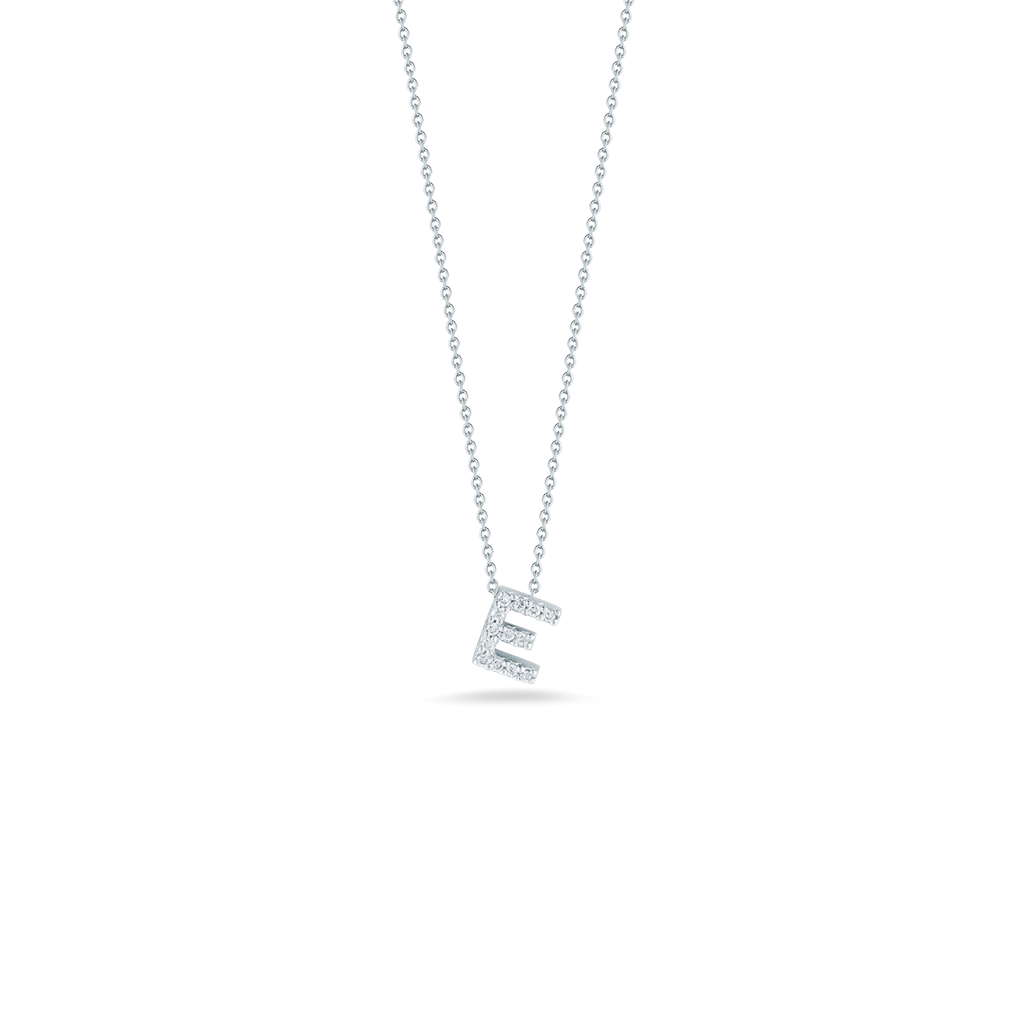 Roberto Coin 18K Tiny Treasures Diamond Love Letter Necklace