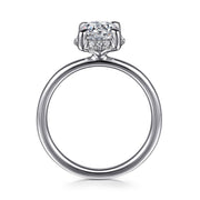 Gabriel & Co. Seattle - 14K White Gold Round Hidden Halo Diamond Engagement Ring
