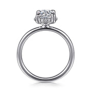 Gabriel & Co. 14K White Gold Round Hidden Halo Diamond Engagement Ring Mounting