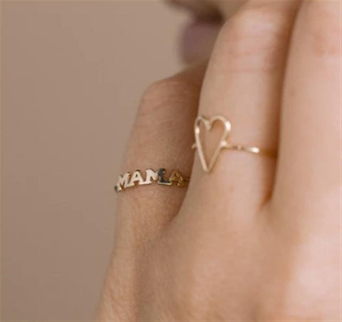 Zoe Chicco 14k yellow Gold "MAMA" Ring