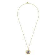 Gabriel & Co. 14k Yellow Gold Diamond Locket Necklace - .74cttw
