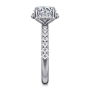 Gabriel & Co. Talisa -14K White Gold Round Hidden Halo Diamond Engagement Ring