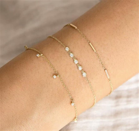 Zoe Chicco Bezel Set Diamond Bracelet - .10cttw