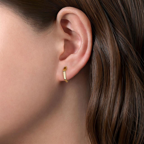 Gabriel & Co. 14K Yellow Gold Geometric Huggie Hoop Earrings