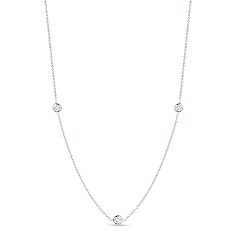 Roberto Coin Diamond By the Inch 3 Station Necklace