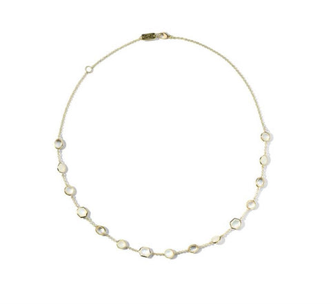 Ippolita 18k Yellow Gold Rock Candy 15 Stone Station Chain Necklace