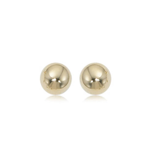 14k Yellow Gold 6mm Ball Stud Earrings