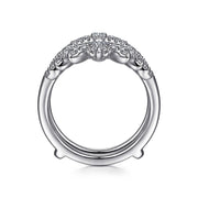 Gabriel & Co. 14K White Gold Bursting Chevron Diamond Ring Enhancer - .99cttw