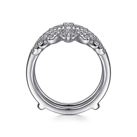 Gabriel & Co. 14K White Gold Bursting Chevron Diamond Ring Enhancer - .99cttw