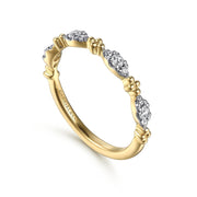 14k Yellow Gold Bujukan Diamond Marquise Ring - .19cttw