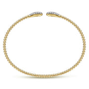 Gabriel & Co. 14K Yellow Gold Bujukan Diamond Teardrop Bangle