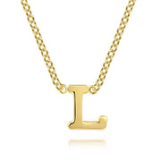 Gabriel & Co 14K Yellow Gold "L" Necklace