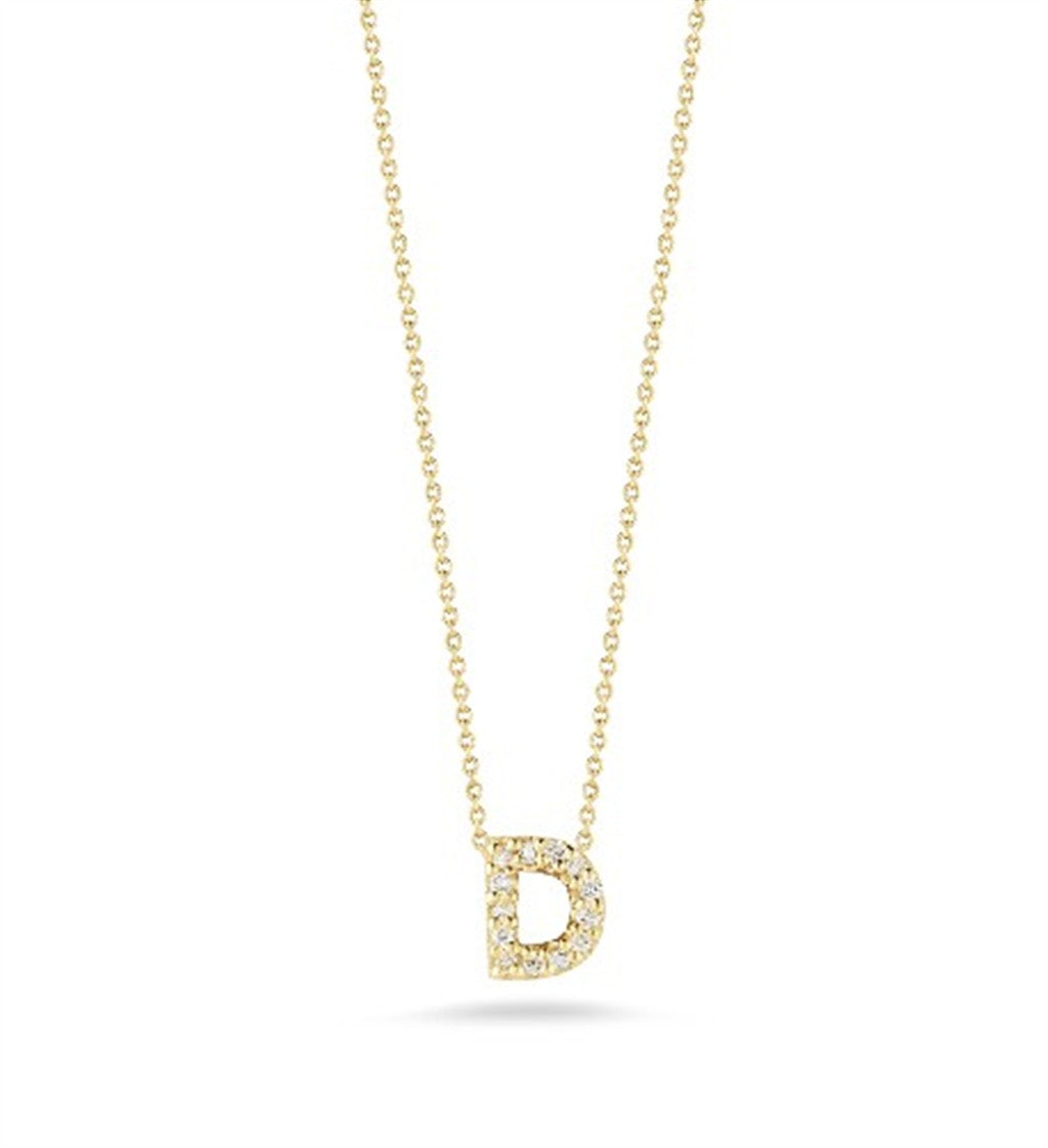 Roberto Coin 18K Tiny Treasures Diamond Love Letter Necklace