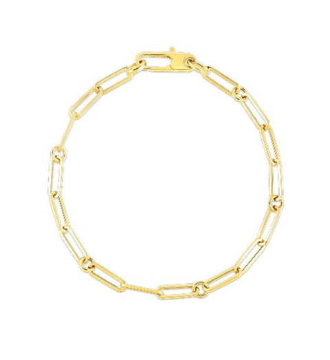 Roberto Coin 18k Yellow Gold Paper Clip Link Bracelet