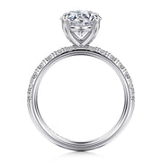 Gabriel & Co. 14k White Gold Diamond Engagement Ring Mounting - .48cttw