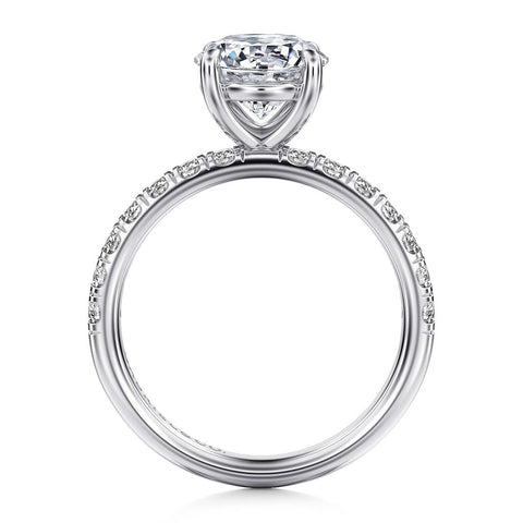 Gabriel & Co. 14k White Gold Diamond Engagement Ring Mounting - .48cttw