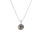 Sterling Silver "S" Diamond Pendant Necklace - .015cttw