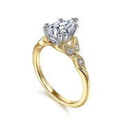 Gabriel & Co. 14kTwo-Tone Diamond Engagement Ring