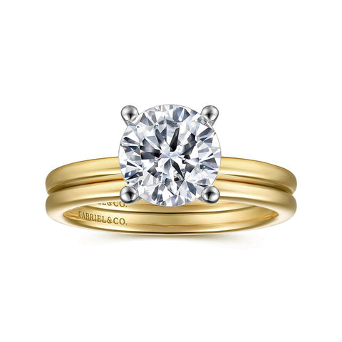 Gabriel & Co.14K Yellow Gold Soliatire Engagement Ring Mounting