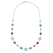 Ippolita Sterling Silver Multi-Stone Station Necklace