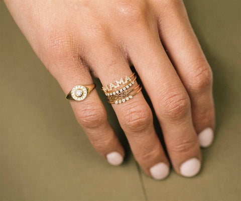 Zoe Chicco 14k Yellow Gold Bezel Set Diamond Ring .05cttw