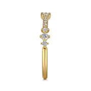 Gabriel & Co. 14k Yellow Gold Alternating Diamond Ring - .23cttw