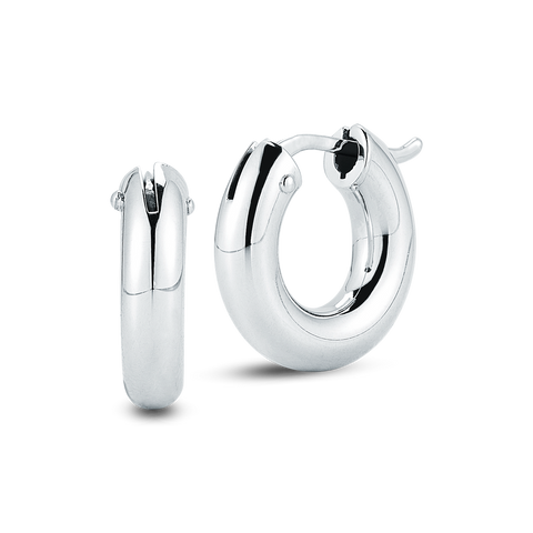 Roberto Coin 18K Designer Gold Small Round Hoop Earrings