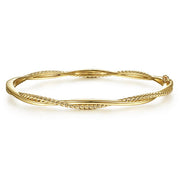 Gabriel & Company 14K Yellow Gold Twisted Rope Bangle Bracelet
