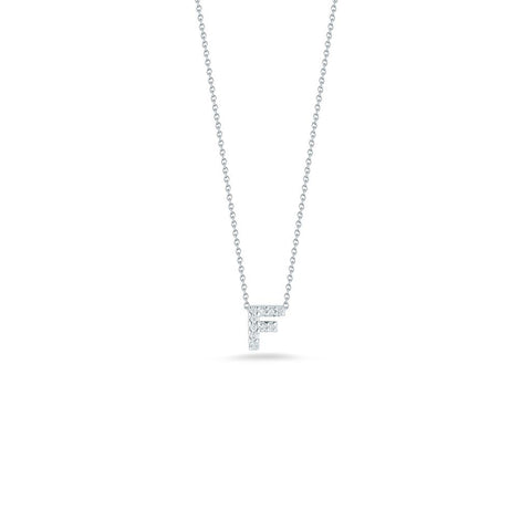 Roberto Coin Love Letter Diamond "F" Necklace - .06cttw