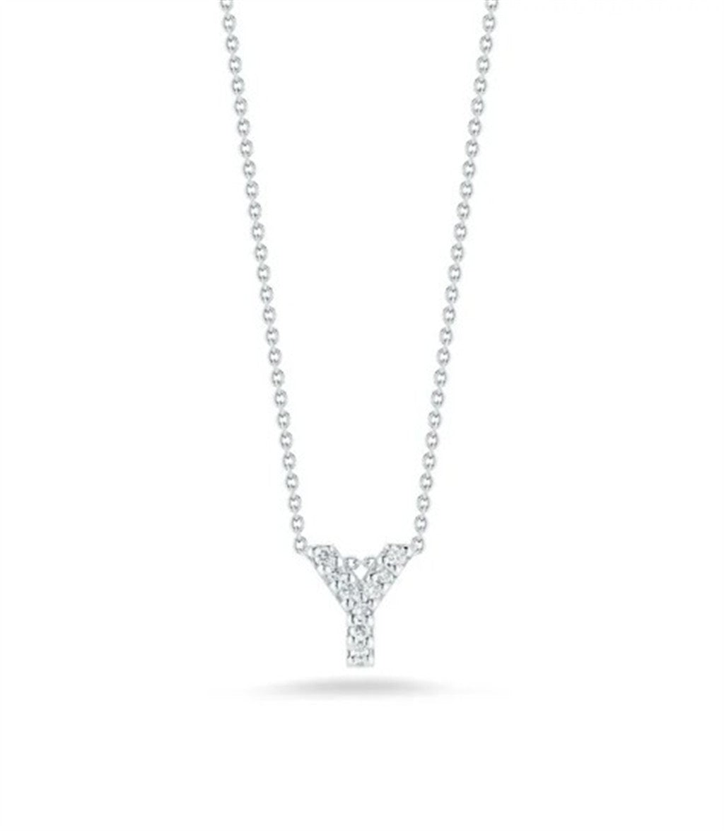 Roberto Coin 18K Tiny Treasures Diamond Love Letter Necklace