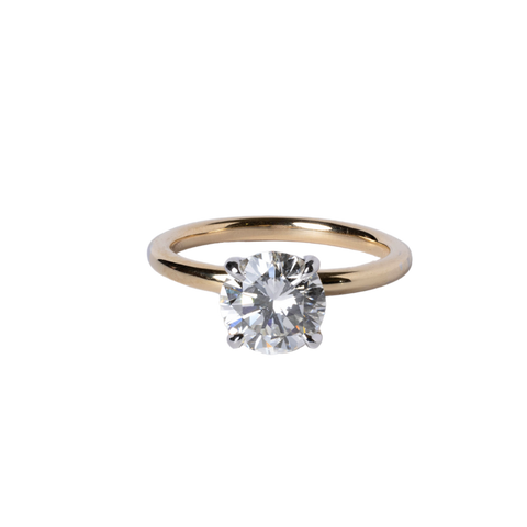 14k Yellow Gold 1.68ct Round Diamond Solitaire Engagement Ring