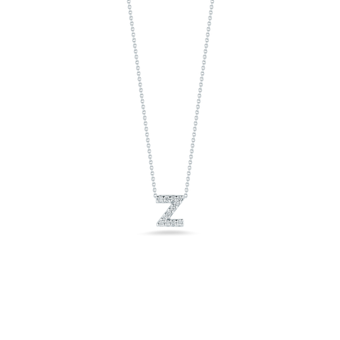 Roberto Coin 18k White Gold & Diamond "Z" Necklace