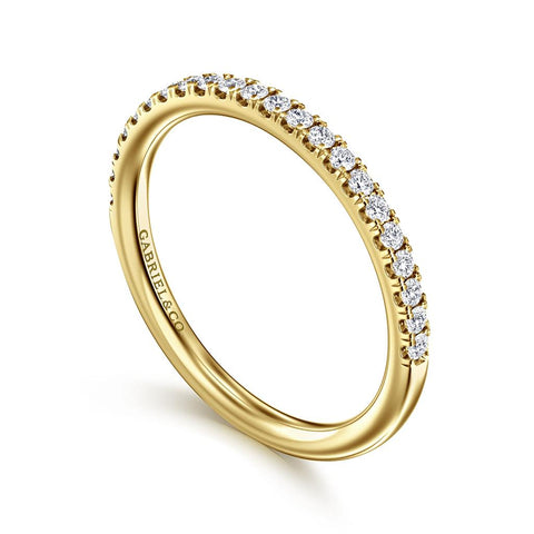 Gabriel & Co 14k Yellow Gold Diamond Wedding Band - .21cttw