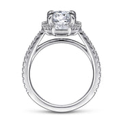 Gabriel & Co. Ryland - 18k White Gold Octagonal Halo Round Diamond Engagement Setting