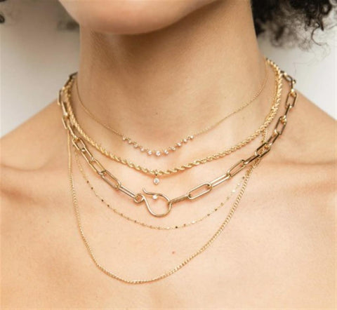Zoe Chicco 14k Yellow Gold Graduating Diamond Necklace - .25cttw