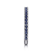 Gabriel & Co. 14k White Gold Blue Sapphire Stackable Ring