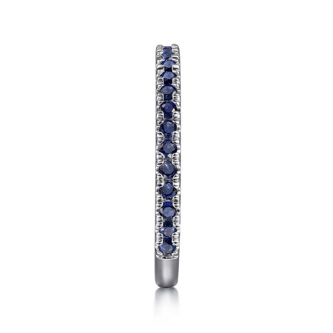 Gabriel & Co. 14k White Gold Blue Sapphire Stackable Ring