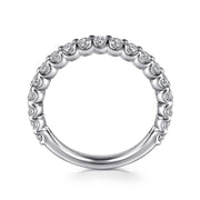 Gabriel & Co. 14k White Gold Diamond Wedding Band - .72cttw