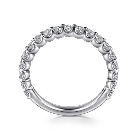 Gabriel & Co. 14k White Gold Diamond Wedding Band - .72cttw